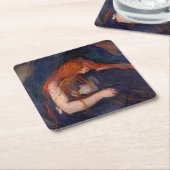 Edvard Munch - Vampire / Love and Pain Kartonnen Onderzetters (Schuin)