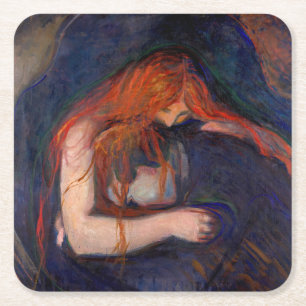 Edvard Munch - Vampire / Love and Pain Kartonnen Onderzetters