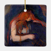 Edvard Munch - Vampire / Love and Pain Keramisch Ornament (Achterkant)