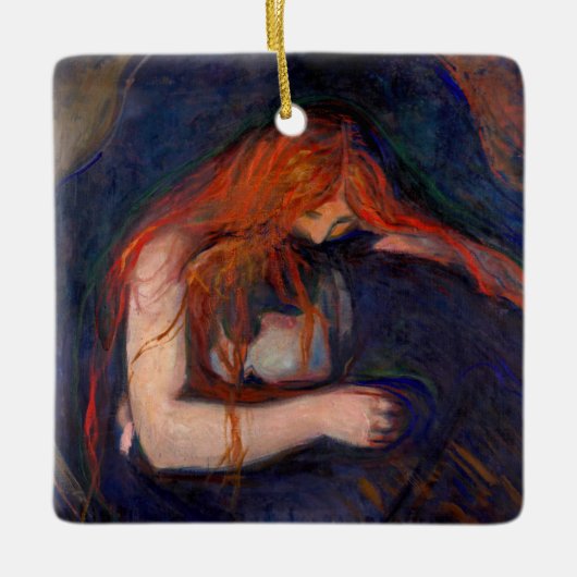 Edvard Munch - Vampire / Love and Pain Keramisch Ornament (Voorkant)