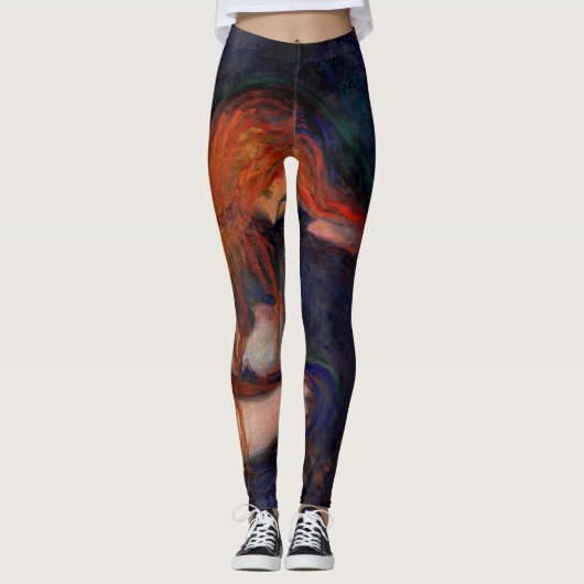 Edvard Munch - Vampire / Love and Pain Leggings (Voorkant)
