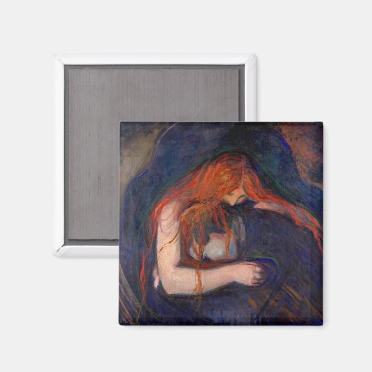 Edvard Munch - Vampire / Love and Pain Magneet (Voorkant / Achterkant)