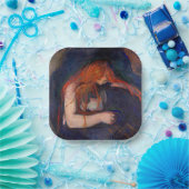 Edvard Munch - Vampire / Love and Pain Papieren Bordje (Feest)