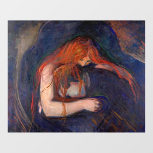 Edvard Munch - Vampire / Love and Pain Raamsticker (Vel)