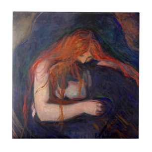 Edvard Munch - Vampire / Love and Pain Tegeltje