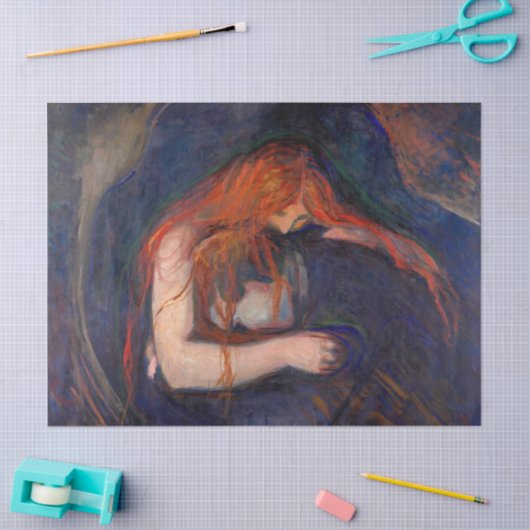 Edvard Munch - Vampire / Love and Pain Tissuepapier (Craft)