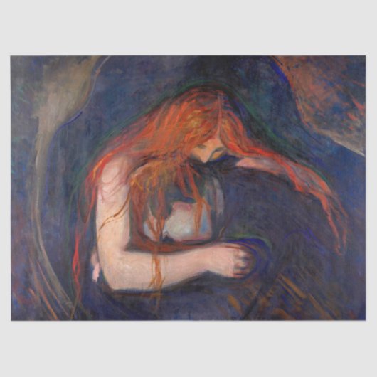 Edvard Munch - Vampire / Love and Pain Tissuepapier (Voorkant)