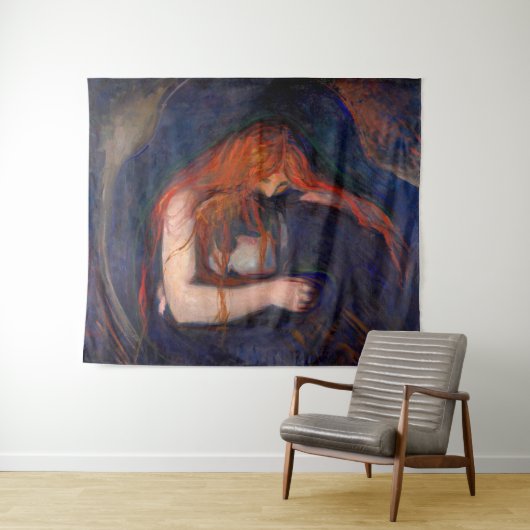 Edvard Munch - Vampire / Love and Pain Wandkleed (In Situ (horizontaal))