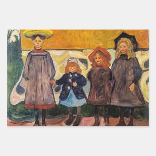 Edvard Munch - Vier meisjes in Asgardstrand Inpakpapier Vel (Voorkant)