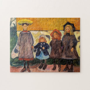 Edvard Munch - Vier meisjes in Asgardstrand Legpuzzel