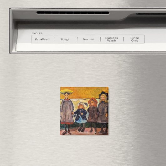 Edvard Munch - Vier meisjes in Asgardstrand Magneet (Insitu (Vaatwasser))