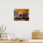 Edvard Munch - Vier meisjes in Asgardstrand Poster (Keuken)