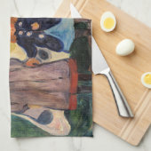 Edvard Munch - Vier meisjes in Asgardstrand Theedoek (Quarter Fold)