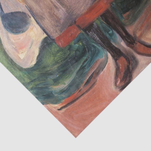 Edvard Munch - Vier meisjes in Asgardstrand Tissuepapier (Detail)