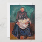 Edvard Munch - Vrouw met ziek kind, Overerving Bedankkaart (Voorkant)