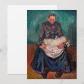 Edvard Munch - Vrouw met ziek kind, Overerving Bedankkaart (Voorkant / Achterkant)