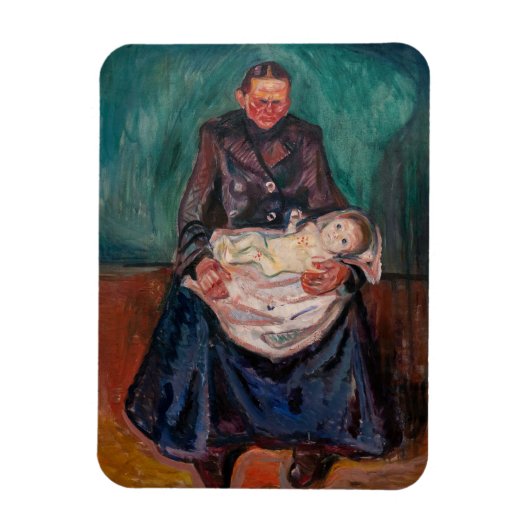 Edvard Munch - Vrouw met ziek kind, Overerving Magneet (Verticaal)