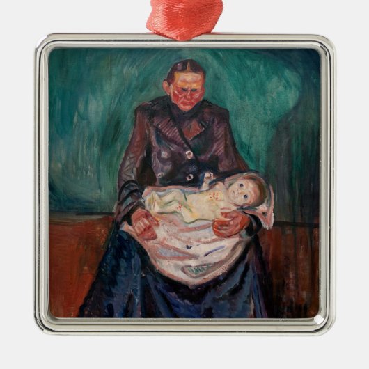 Edvard Munch - Vrouw met ziek kind, Overerving Metalen Ornament (Voorkant)