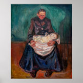 Edvard Munch - Vrouw met ziek kind, Overerving Poster (Voorkant)