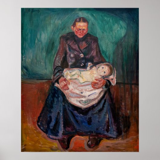 Edvard Munch - Vrouw met ziek kind, Overerving Poster (Voorkant)