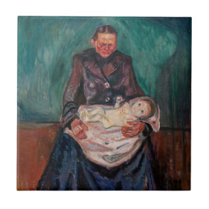 Edvard Munch - Vrouw met ziek kind, Overerving Tegeltje