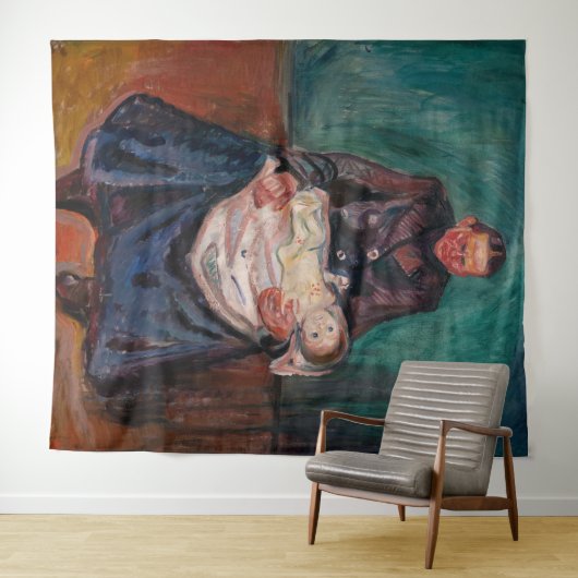 Edvard Munch - Vrouw met ziek kind, Overerving Wandkleed (In Situ (horizontaal))