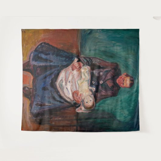 Edvard Munch - Vrouw met ziek kind, Overerving Wandkleed (Voorkant (horizontaal))