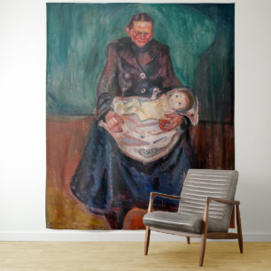 Edvard Munch - Vrouw met ziek kind, Overerving Wandkleed