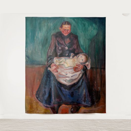 Edvard Munch - Vrouw met ziek kind, Overerving Wandkleed (Voorkant)
