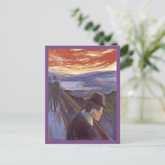 Edvard Munch, wanhoop Briefkaart (Staand voorkant)