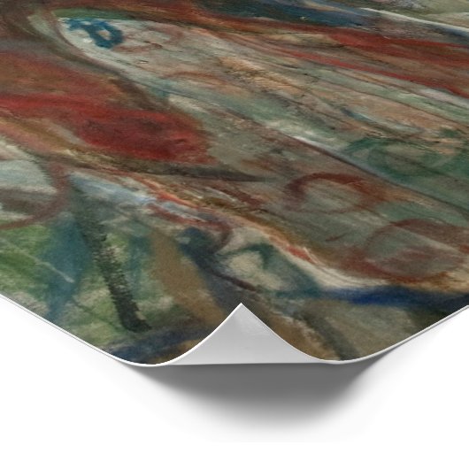 Edvard Munch - Werknemers op weg naar huis Poster (Hoek)