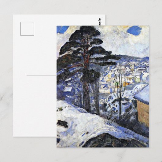 Edvard Munch - Winter, Kragero Briefkaart (Voorkant / Achterkant)