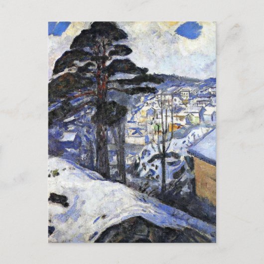 Edvard Munch - Winter, Kragero Briefkaart (Voorkant)