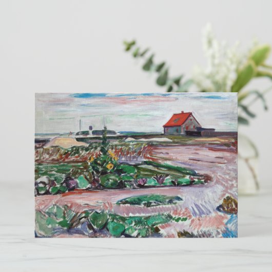 Edvard Munch - Zeekust. Landschap bij Lubeck Kaart (Staand voorkant)