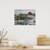 Edvard Munch - Zeekust. Landschap bij Lubeck Poster (Keuken)