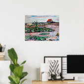 Edvard Munch - Zeekust. Landschap bij Lubeck Poster (Thuiskantoor)