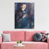 Edvard Munch - Zelfportret met sigaret Canvas Afdruk (Insitu (Woonkamer))