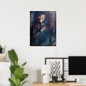 Edvard Munch - Zelfportret met sigaret Poster (Thuiskantoor)