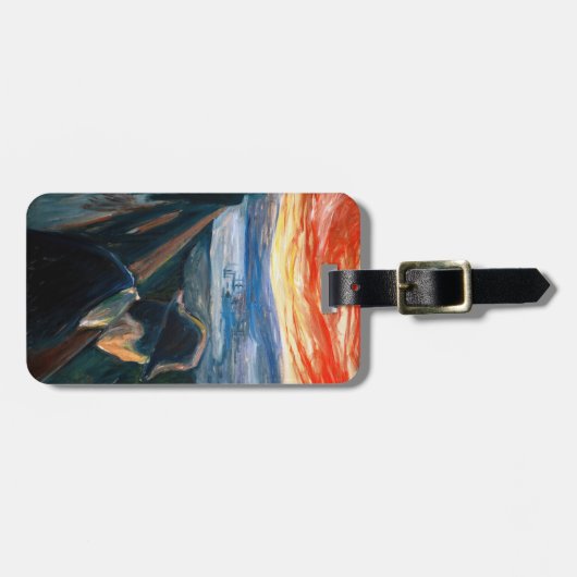 Edvard Munch - Zieke stemming bij zonsondergang, w Bagagelabel (Voorkant horizontaal)