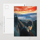 Edvard Munch - Zieke stemming bij zonsondergang, w Briefkaart (Voorkant / Achterkant)