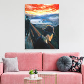 Edvard Munch - Zieke stemming bij zonsondergang, W Canvas Afdruk (Insitu (Woonkamer))