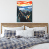 Edvard Munch - Zieke stemming bij zonsondergang, W Canvas Afdruk (Insitu (Slaapkamer))