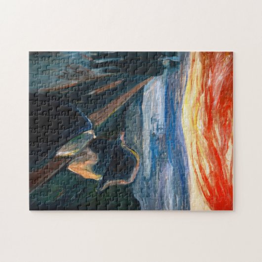 Edvard Munch - Zieke stemming bij zonsondergang, w Legpuzzel (Horizontaal)
