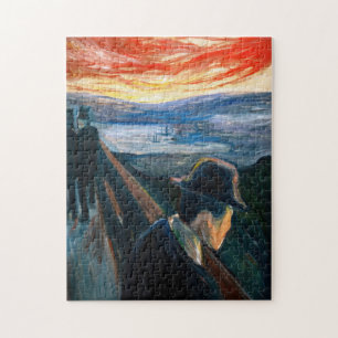 Edvard Munch - Zieke stemming bij zonsondergang, w Legpuzzel