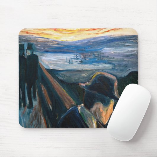 Edvard Munch - Zieke stemming bij zonsondergang, w Muismat (Met muis)