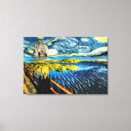 Edvard ontmoet Vincent Canvas Afdruk