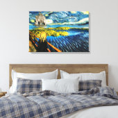 Edvard ontmoet Vincent Canvas Afdruk (Insitu (Slaapkamer))