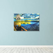 Edvard ontmoet Vincent Canvas Afdruk (Insitu (Houten vloer))