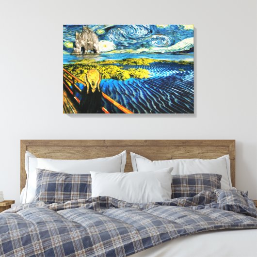 Edvard ontmoet Vincent Canvas Afdruk (Insitu (Slaapkamer))