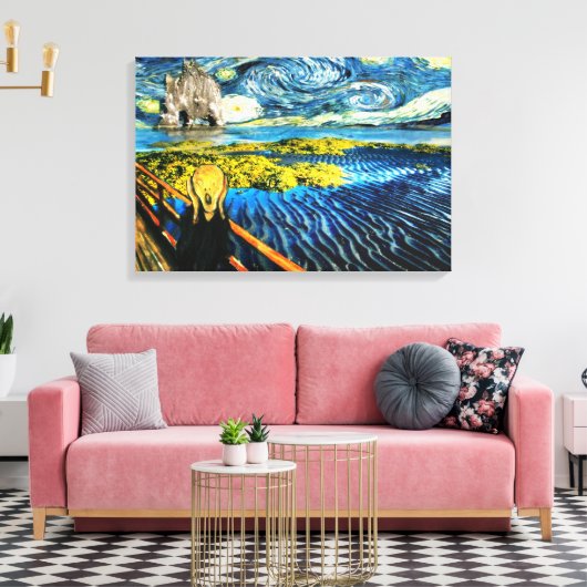 Edvard ontmoet Vincent Canvas Afdruk (Insitu (Woonkamer))